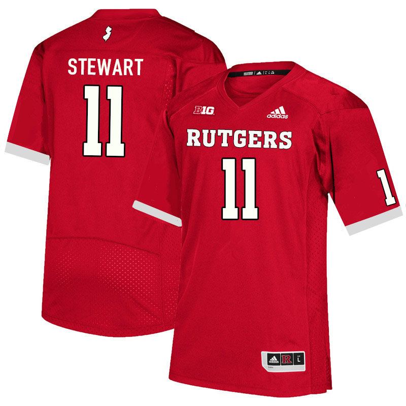 Men #11 Cam'Ron Stewart Rutgers Scarlet Knights College Football Jerseys Sale-Scarlet